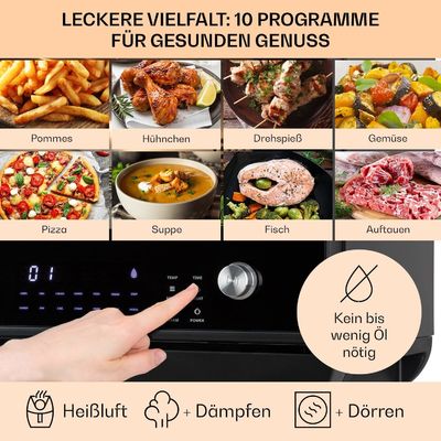 18L двойной воздушный фрай с паровой и сушильной функцией 2450W тостер дегидратор без масла