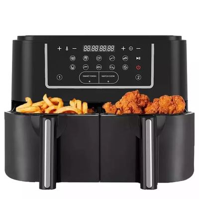 2400W 9L двойной воздушный фрайер с прозрачным окном 12 готовый предварительный настрой