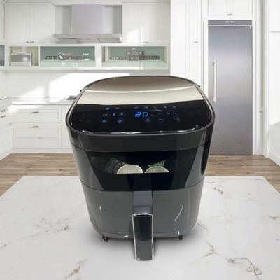 Цифровая воздушная фрайер 6l Печь из нержавеющей стали Многофункциональная небольшая умная квадратка Здоровая электрическая бытовая эксплуатация