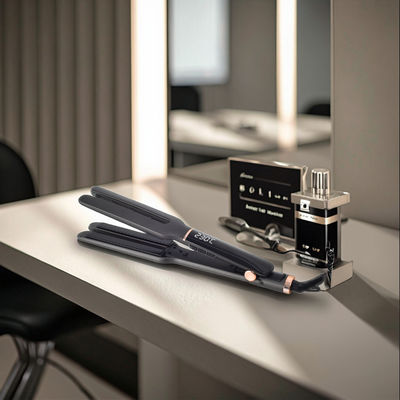 Выпрямитель для волос с удлиненными плавающими пластинами, 10 температурными режимами и керамическими пластинами 13,7*110 мм