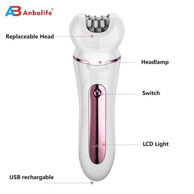 5 в 1 водонепроницаемый эпилятор IPX6 с батареей мощностью 600 мАч для лицевого и телесного ухода
