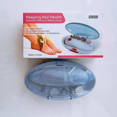 Профессиональный портативный набор ногтевых файлов и батарейная ногтевая дрель для инструментов педикюра