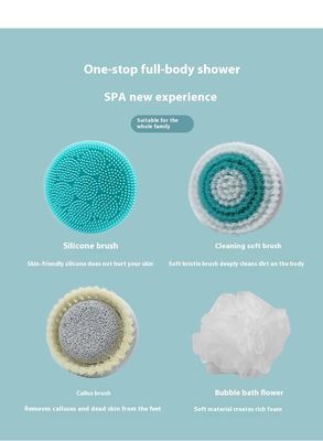 Полностью автоматическая электрическая ванная щетка с длинной ручкой