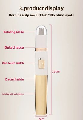 Электрический триммер для волос на носу с литийным аккумулятором для бытового использования