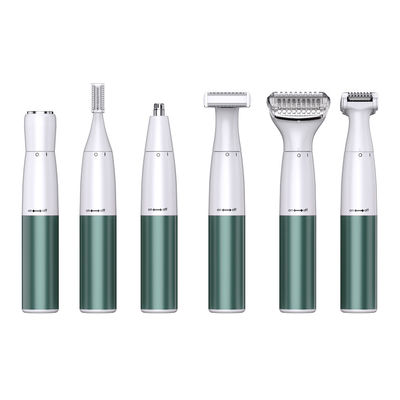 Многофункциональный женский эпилятор 6-в-1 с аккумулятором 1200 мАч, лезвием из нержавеющей стали и бесплатными запасными частями