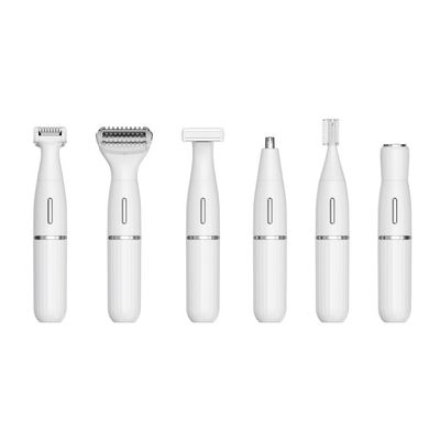 Шесть в одном многофункциональный электрический набор для бритья с USB-зарядкой, полностью водонепроницаемый, для подравнивания бровей и домашнего использования