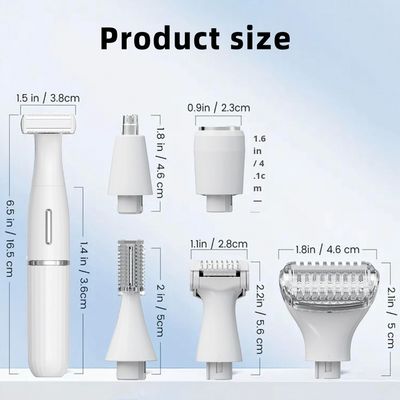 Шесть в одном многофункциональный электрический набор для бритья с USB-зарядкой, полностью водонепроницаемый, для подравнивания бровей и домашнего использования