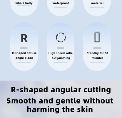 Шесть в одном многофункциональный электрический набор для бритья с USB-зарядкой, полностью водонепроницаемый, для подравнивания бровей и домашнего использования