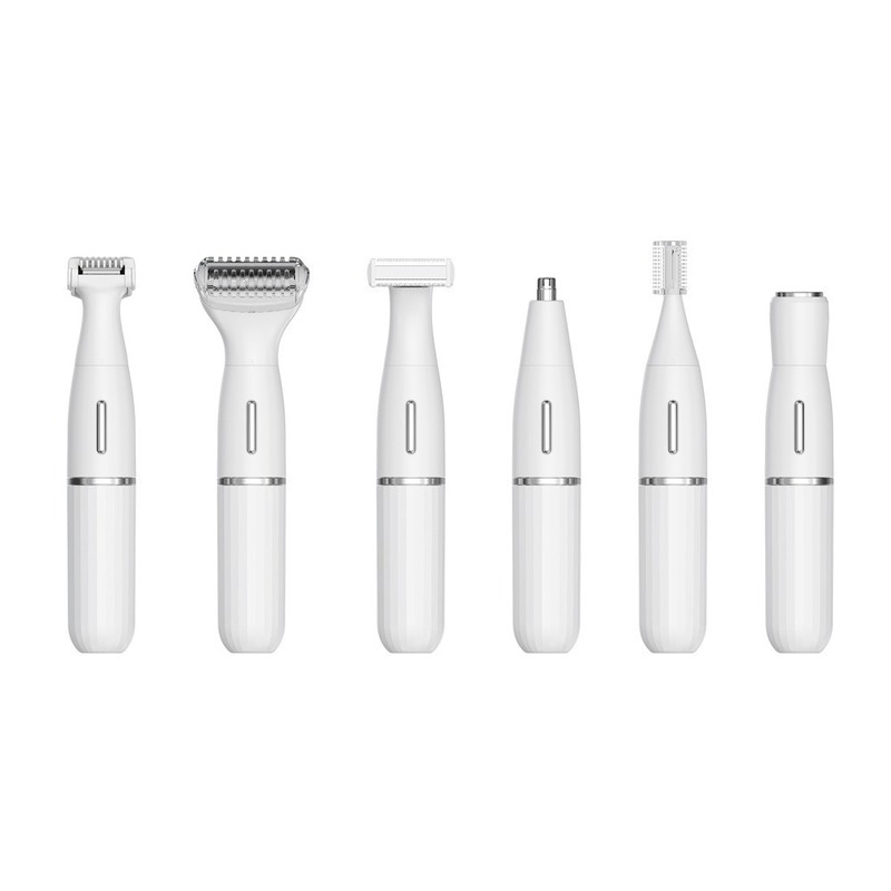 Шесть в одном многофункциональный электрический набор для бритья с USB-зарядкой, полностью водонепроницаемый, для подравнивания бровей и домашнего использования